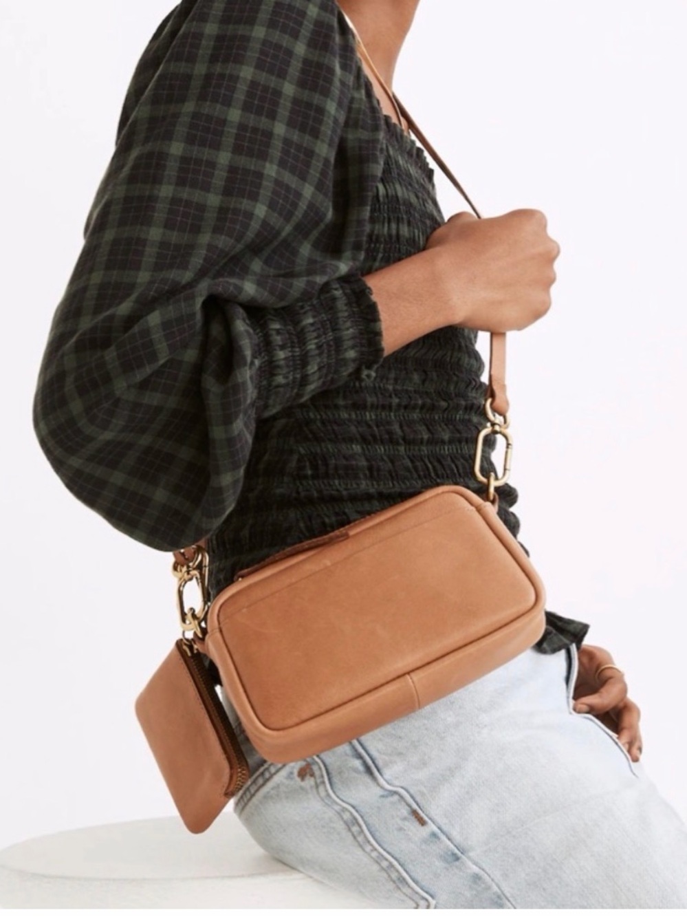 Small brown madewell purse